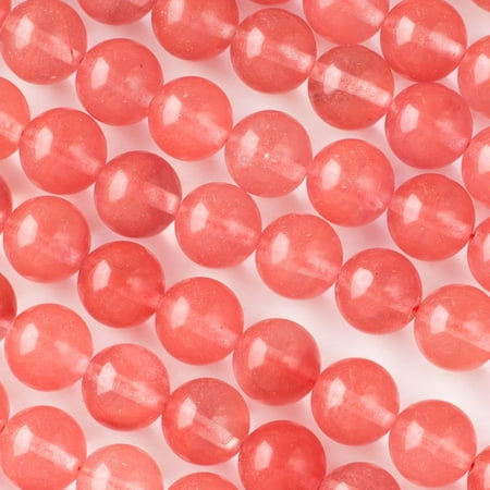 10mm Beads 16 Inch Strand - Cherry Blossom Beads 16 Inch Strand Cherry Quartz 10mm Smooth Round Beads