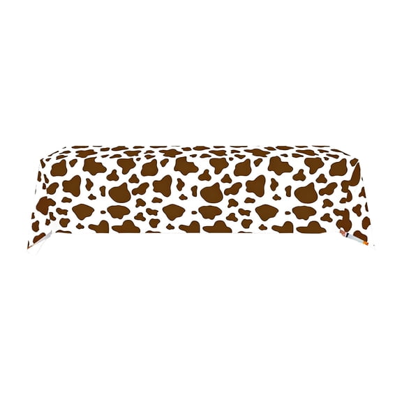 Highland Cow Floral Farmhouse Plastic Table Cover, 86.6x51.2in Rustic Themed Party Tablecloth for Birthday and Celebration Decor