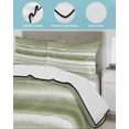 thumbnail image 4 of Sage Green Stripes Twin Size Down Alternative Comforter, Lightweight Comforter Quilt Bedding Set with Pillow Shams Watercolor Gradient Abstract Striped All Seasons Bed Comforter Duvet Insert 68"x86", 4 of 7