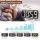 thumbnail image 5 of Reloj despertador digital Peakeep Slim con espejo LED blanco, 5 of 7