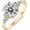 Yellow, variant on Moissanite Engagement Ring for Women Oval Cut Statement Rings 925 Sterling Silver Plated White Gold April Birthstone Valentine's Day Promise Wedding Anniversary Christmas Gift for Her Size 8
