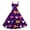 Purple, variant on LWavelet 2026 Valentine's Day Outfit Must-Have Dress, Spaghetti Strap Heart Print Flared Swing Skirt Sundress Dark Blue M