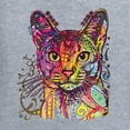 thumbnail image 5 of Wild Bobby Dean Russo Colorful Cat Abyssinian Cat Lover Men Long Sleeve Shirt, Heather Grey, XX-Large, 5 of 5