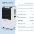 thumbnail image 2 of Costway 250 Pints Commercial Dehumidifier Industrial Heavy Duty Dehumidifierw/Drain Hose, 2 of 9