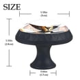 thumbnail image 4 of 4 Pcs Leopard Animal Print Cabinet Knobs 30mm Round Crystal Glass Drawer Handles Pulls with Screws for Kitchen Cupboard Wardrobe Closet Dresser, Home&Office, 4 of 7