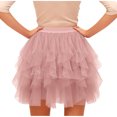 thumbnail image 5 of purcolt Womens Mesh Tutu Skirts A-line Elastic Waist Mini Skirts Tulle Skirt for Cocktail Party Ballet, 5 of 6