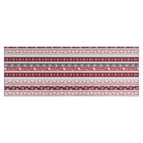 Red Christmas Folk Pattern Kitchen Rug Mat,Kitchen Runner Rugs Non Skid Washable,Decorative Kitchen Floor Mats for Kitchen,Sink,Laundry,17"X47"