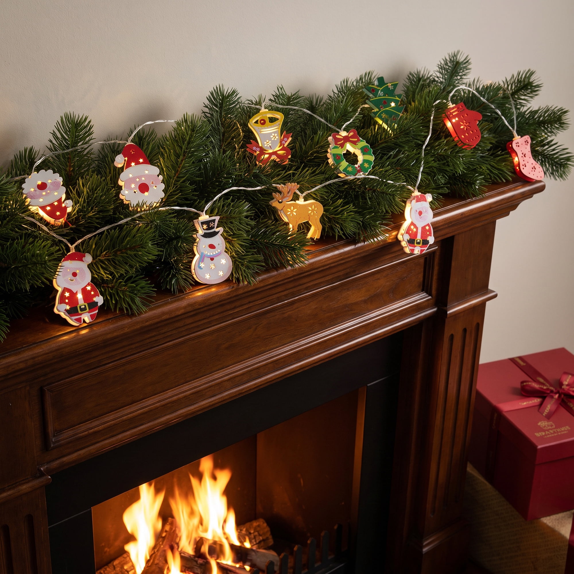 Unique Bargains Figurine Indoor Holiday Fairy Lamps 4.9 ft Multicolor Battery Operated