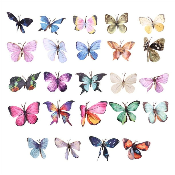 de Pared con Forma de Mariposa 3D, Pegatinas de Pared Reutilizables para Decoración Familiar