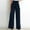 Dark Blue Boho Pants for Women, variant on CZHJS Back to School Clothes Women's Solid Color Pants Summer Trousers Comfy Long Palazzo Pants Baggy Slacks Light Weight Fit Elastic Waist Fashion Wide Leg Beach Trousers Dark Blue XL