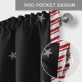 thumbnail image 6 of Merry Christmas Farmhouse Short Window Curtain Valances, Black Xmas Star Red Stripes Winter Rod Pocket Kitchen Valances for Living Room Bedroom Bathroom Cafe 42" x 12", 6 of 8