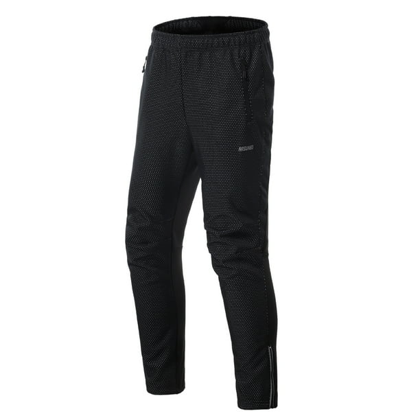 Pantalones de ciclismo para hombre, a prueba de viento, de invierno, polar térmico, para bicicleta d Arsuxeo Pantalones de ciclismo