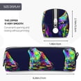 thumbnail image 3 of Fotbe Howling Wolf Pattern Leather Pencil Case, Pencil Pouch with Durable Zipper, Compact and Stylish Organizer for Stationery, Art Supplies, Travel Essentials, 3 of 7