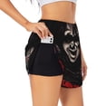 thumbnail image 3 of Lsque Chucky Printed Women's Running Shorts with Liner Pockets,Elastic Quick Dry Workout Athletic Gym Yoga Shorts,Womens High Waist Shorts-XX-Large, 3 of 9