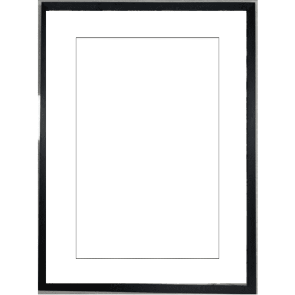 27x40 Black Frame without Mat, 24x36 Metal Poster Frame with Mat for Wall Mounted