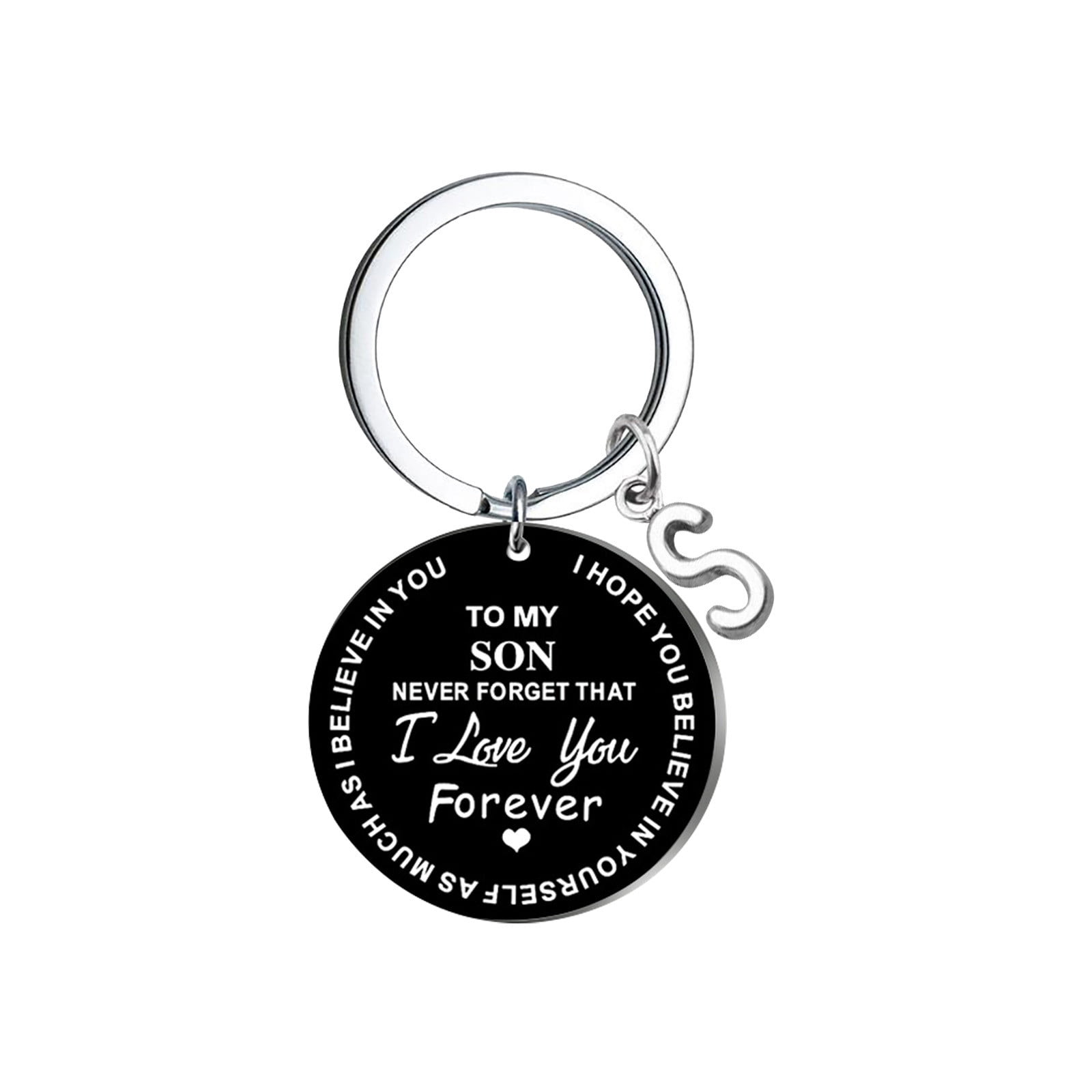 Stainless Steel Handmade Black Adjustable Cord Inspirational Quote Never Forget That I Love You Life Is To My Bonus Dad From Bonus Son