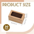 thumbnail image 3 of 20 Pack 6x3x2 Inch Brown Bakery Box with Window,Cookie Favor Boxes for Treats, Cupcakes, Candies, Pastries, Party Supplies, 3 of 5