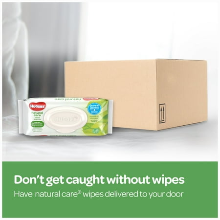 Huggies Natural Care Sensitive Baby Wipes, Unscented, 3 Refill Packs (528 Wipes Total)