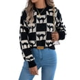 thumbnail image 3 of Women'S Round Neck Long Sleeve Sweater Loose Knitted Autumn and Winter Trend Fashion Casual Pullover Tops, 3 of 9