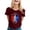 Z12-Wine, variant on Women's 250 Anniversary Usa Shirt 250 Anniversary Usa Flag Vintage 250 Years American 1776-2026 250th Birthday Usa T-Shirt Crew Neck Casual Stylish America Pullover Streetwear