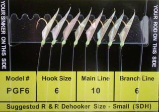 R/&R PG-7 Sabiki Rig 8Hk Pilchard//Herring Grn w//Grn Gl Head