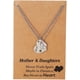thumbnail image 2 of 2PC Hija collar conjunto de joyas de corazón a juego Dainty colgante Día de las hijas para mamá, 2 of 7