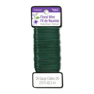O'Creme 28 Gauge White Florist/Floral Wire 14 Inch, 50 Pieces 