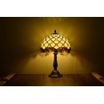 thumbnail image 3 of Tiffany Style Table Lamp Bedside LED Desk Lamp Shades Bedroom Stained-Glass 18.1'' Height Multi-color, 3 of 4