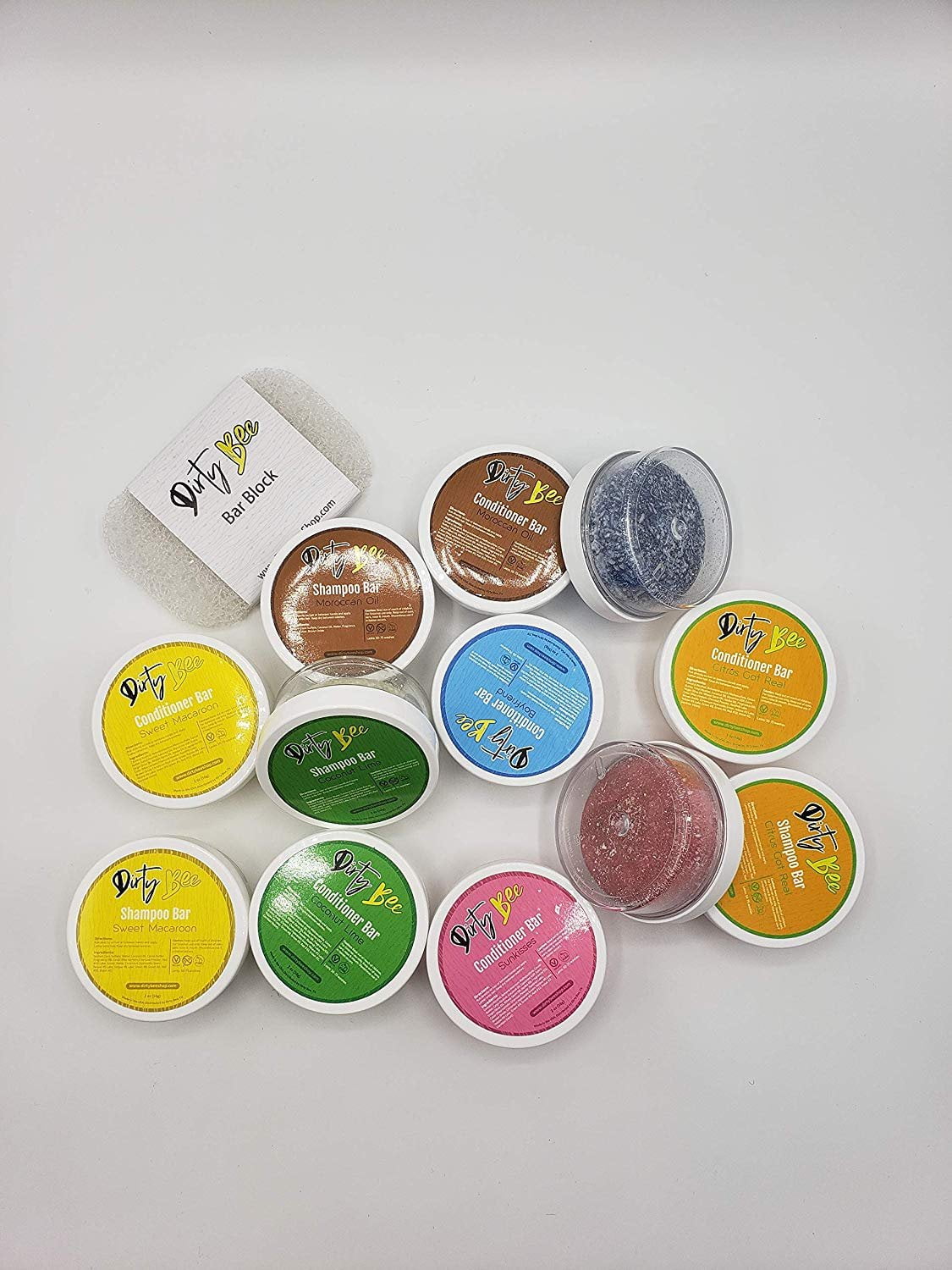 Dirty Bee Shampoo and Conditioner Bars Sets of 1 Shampoo and 1