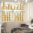 thumbnail image 5 of Ice Cream Pattern Kitchen Curtains Sets with Valance and Tier Sets Kitchen Window Coverings Tiered Kitchen Curtains for Kitchen Bathroom Home Decor, 5 of 5