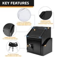 thumbnail image 4 of Caja de Sugerencias Smohtmeny con Ranura y Cerradura, Metal (Negro), 4 of 7