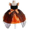 thumbnail image 3 of Girls Pumpkin Witch Halloween Costume Birthday Party Fancy Dress WIth Bag, 3 of 7