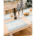 thumbnail image 5 of Christmas Placemats Set of 4 Xmas Tree Snowflakes Christmas Placemats for Dining Table Starfish Seashell Striped Table Mat Winter Holiday Home Party Kitchen Table Decorations, 5 of 6