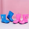 thumbnail image 3 of Hpapadks Rain Boots Toddler Regular Cartoon Printing Rubber Waterproof Water Shoes School Outdoor Activities Lightweight Blue 12-12.5 Y, 3 of 5