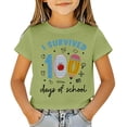 thumbnail image 5 of GiLiling 100 Days of School Kids Boys Girls Graphic Short Sleeve T Shirt for School Event (Green, 2-3 Years), 5 of 6