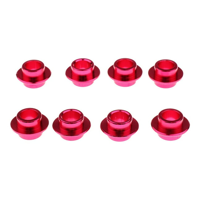 8 Pieces Skate Bearings with 8mm Inline Spacer-Hockey Scooter Red