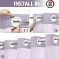 thumbnail image 3 of Zrodlmo No Hook Fabric Shower Curtain with Snap-in Liner, Waffle Waterproof and Mildew Resistant Bathroom Curtain, 72"x 74", Lavender, 3 of 9