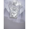 thumbnail image 6 of Aislor Kids Girls Sparkly Sequin Sleeveless Leotard Dance Dress Crisscross Back Mesh Skirt 6-16 A White 8, 6 of 7
