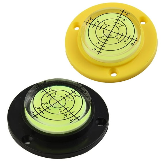 2Pcs Circular Bubble Level Bullseye Degree Marked Surface Round Spirit Levels Measuring Tool for Leveling Phonograph, Camera, Turntable, Tripod, Telescope