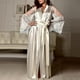 thumbnail image 4 of Women Satin Long Nightdress Silk Lace Lingerie Nightgown Sleepwear Robe_y AM, 4 of 4