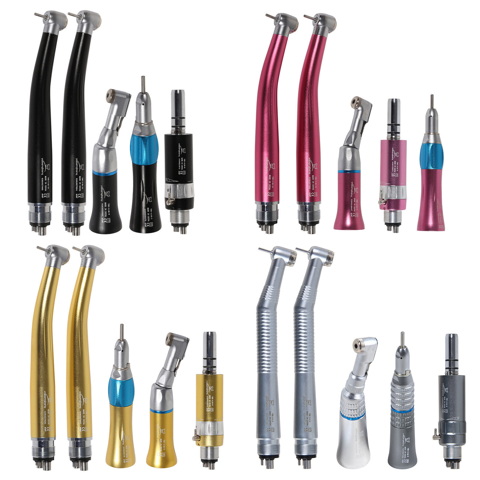 5-Piece Pana Max Dental High & Low Speed Handpiece Kit With Contra Angle Motor