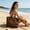 Brown, variant on Large Capacity Rope Woven Beach Bag, Casual Korean Japanese Style Tote, Solid Color Straw Shoulder Purse For Women, For Vacation Shopping