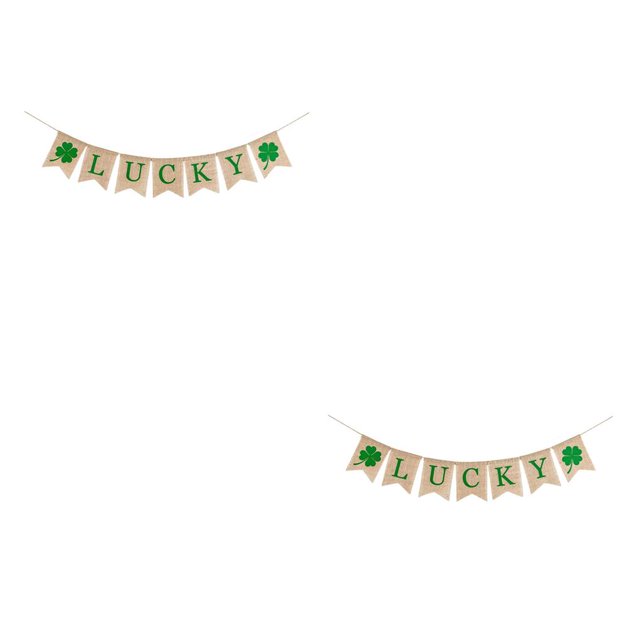 Matsuzay Decoraciones de San Patricio Exquisito Simple Party Prop Festival Adorno temático Festival Banners Props para diseño de escena Tipo 2 2piezas