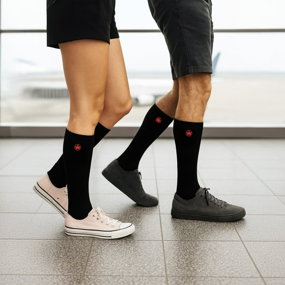 Air Canada Unisex Compression Travel Socks M/L 7–12 USA Shoe Size