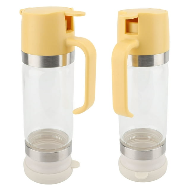 Distributeur de Miel en Verre, Pot à Miel 350 ml avec Poignée, Contenant à Miel Anti-Goutte, Pot, Distributeur de Sirop d'Érable Idéal pour le Miel et le Sirop, Empêcher le Goutte à Goutte, Contenant à Miel pour Cafés