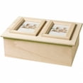thumbnail image 1 of Wood Memory Box W/Double Picture Frame-9.25"X6.5"X3.33", 3.5"X2.25" Openings, 1 of 2