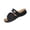 Black, variant on Sandals for Women Open Toe Slip-On Low Wedge Slides Casual Comfort Walking Sandals for Summer Beach, Brown Size 5.5