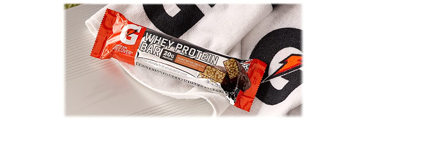 Gatorade Whey Protein Recover Bars, Peanut Butter Chocolate, 2.8 ounce