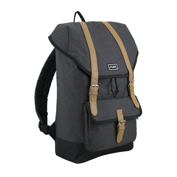 Fuel Unisex Top Loading Dual Buckle Backpack, Dark Gray