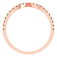 thumbnail image 5 of 0.1725 ctw Wedding Band for Women - 14K Rose Gold Simulated Champagne Diamond Stackable Eternity Ring, 5 of 6